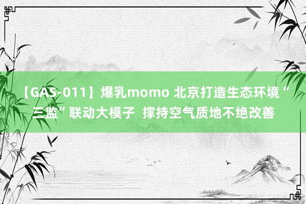 【GAS-011】爆乳momo 北京打造生态环境“三监”联动大模子  撑持空气质地不绝改善