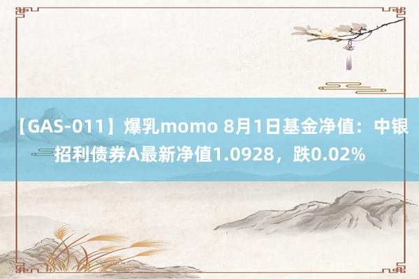 【GAS-011】爆乳momo 8月1日基金净值：中银招利债券A最新净值1.0928，跌0.02%