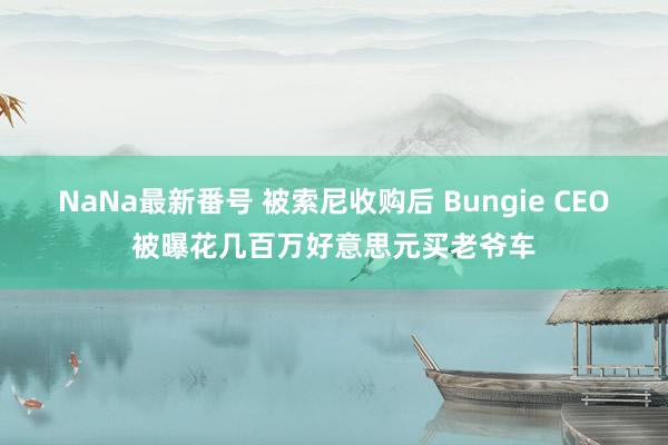 NaNa最新番号 被索尼收购后 Bungie CEO被曝花几百万好意思元买老爷车