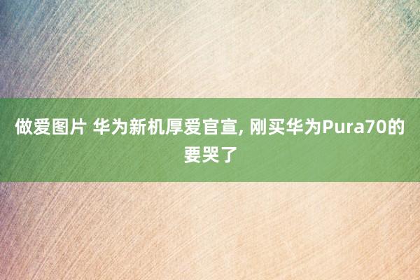 做爱图片 华为新机厚爱官宣， 刚买华为Pura70的要哭了