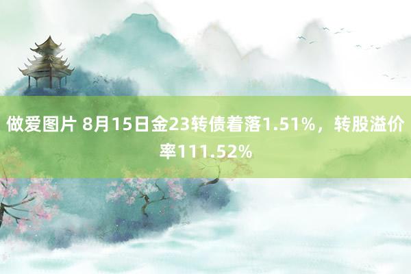 做爱图片 8月15日金23转债着落1.51%，转股溢价率111.52%