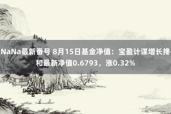 NaNa最新番号 8月15日基金净值：宝盈计谋增长搀和最新净值0.6793，涨0.32%