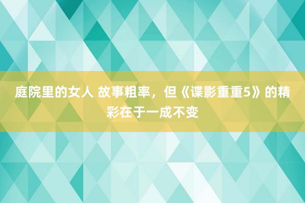 庭院里的女人 故事粗率，但《谍影重重5》的精彩在于一成不变